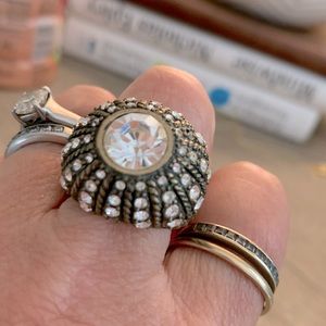 Banana Republic antique bronze statement ring